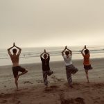 Yoga på stranden